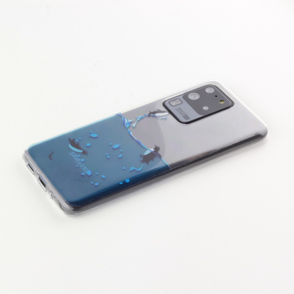 Hülle Samsung Galaxy S20 Ultra - Clear Logo Pingouins