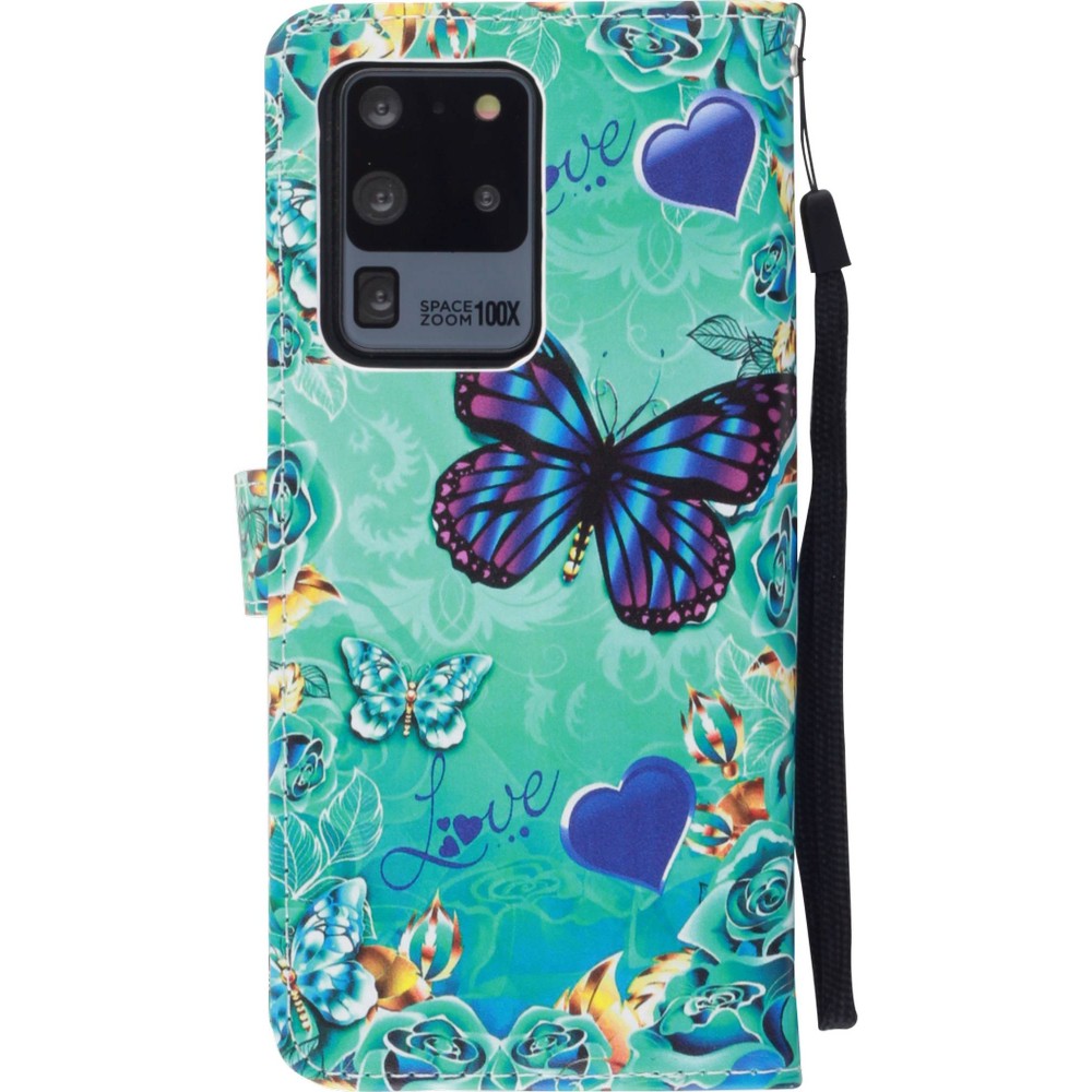 Coque Samsung Galaxy S20 Ultra - Flip Papillon Love