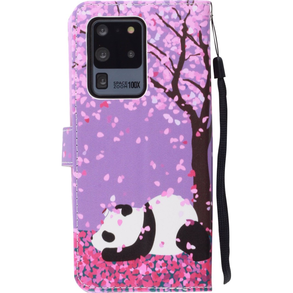 Hülle Samsung Galaxy S20 Ultra - Flip Panda Cerisier