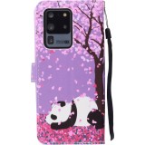 Hülle Samsung Galaxy S20 Ultra - Flip Panda Cerisier