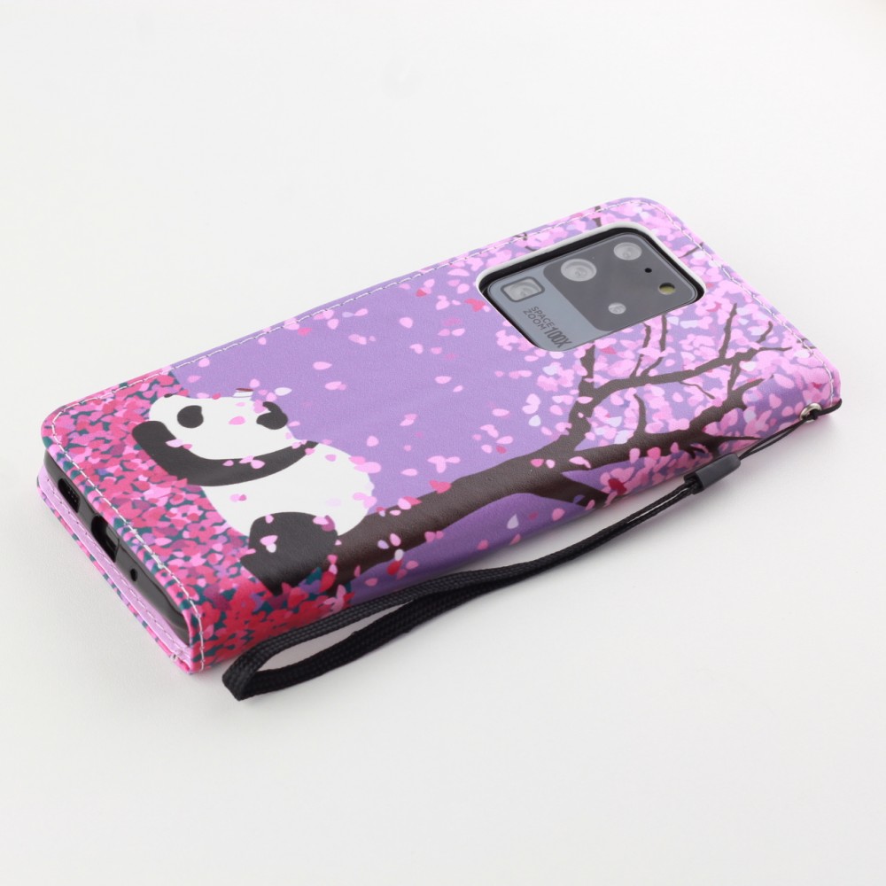 Hülle Samsung Galaxy S20 Ultra - Flip Panda Cerisier