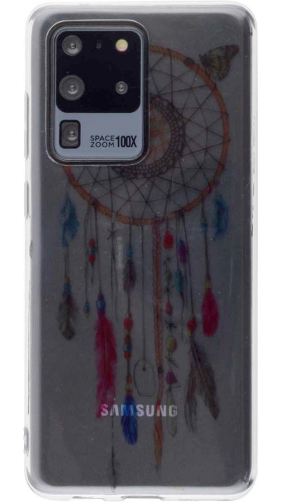 Hülle Samsung Galaxy S20 Ultra - Gummi Dreamcatcher rosa blau