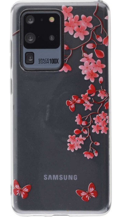 Coque Samsung Galaxy S20 Ultra - Gel fleurs papillon