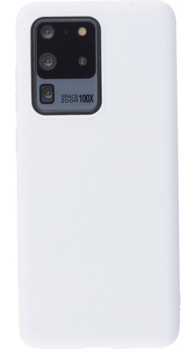 Coque Samsung Galaxy S20 Ultra - Silicone Mat - Blanc