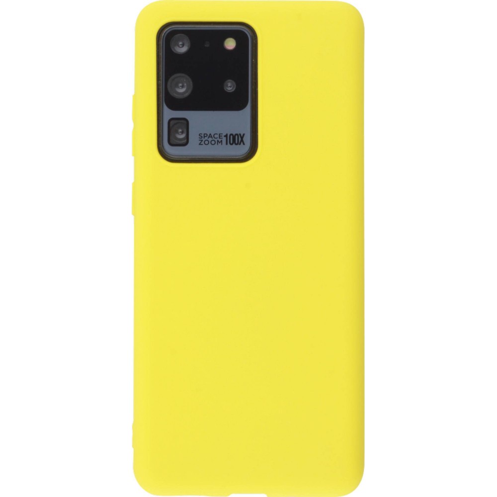 Hülle Samsung Galaxy S20 Ultra - Silicone Mat - Gelb