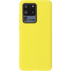 Hülle Samsung Galaxy S20 Ultra - Silicone Mat - Gelb