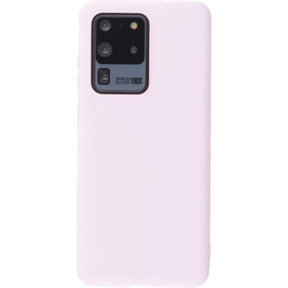 Hülle Samsung Galaxy S20 Ultra - Silicone Mat hell- Rosa