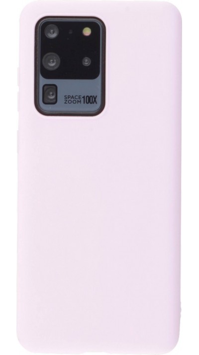 Coque Samsung Galaxy S20 Ultra - Silicone Mat - Rose clair