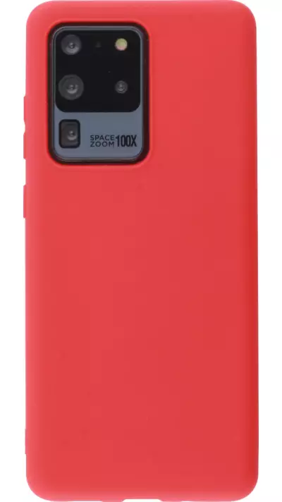 Coque Samsung Galaxy S20 Ultra - Silicone Mat - Rouge