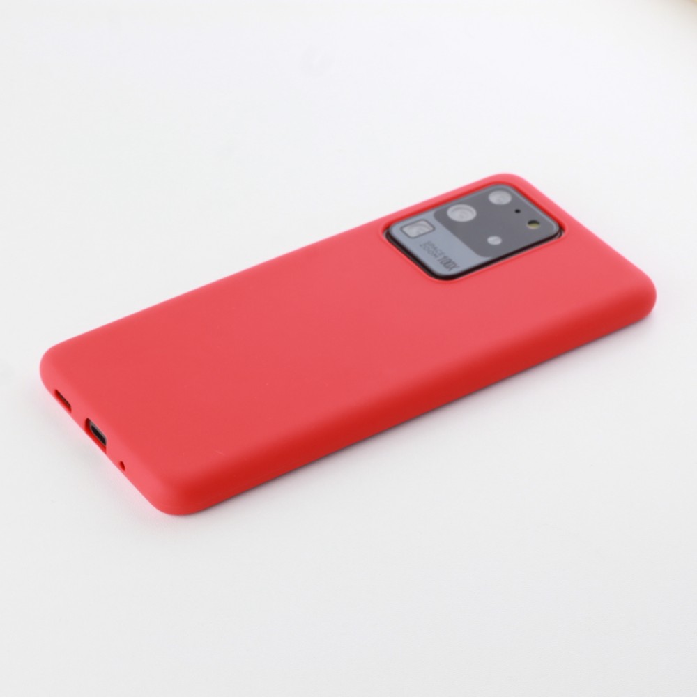 Hülle Samsung Galaxy S20 Ultra - Silicone Mat - Rot