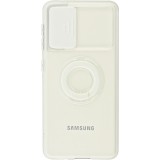 Hülle Samsung Galaxy S22+ - mit Kamera-Slider und Ring - Weiss