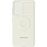 Coque Samsung Galaxy S22+ - Caméra clapet avec anneau - Blanc