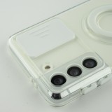 Hülle Samsung Galaxy S22+ - mit Kamera-Slider und Ring - Weiss