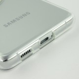 Coque Samsung Galaxy S21 FE 5G - Caméra clapet avec anneau - Blanc