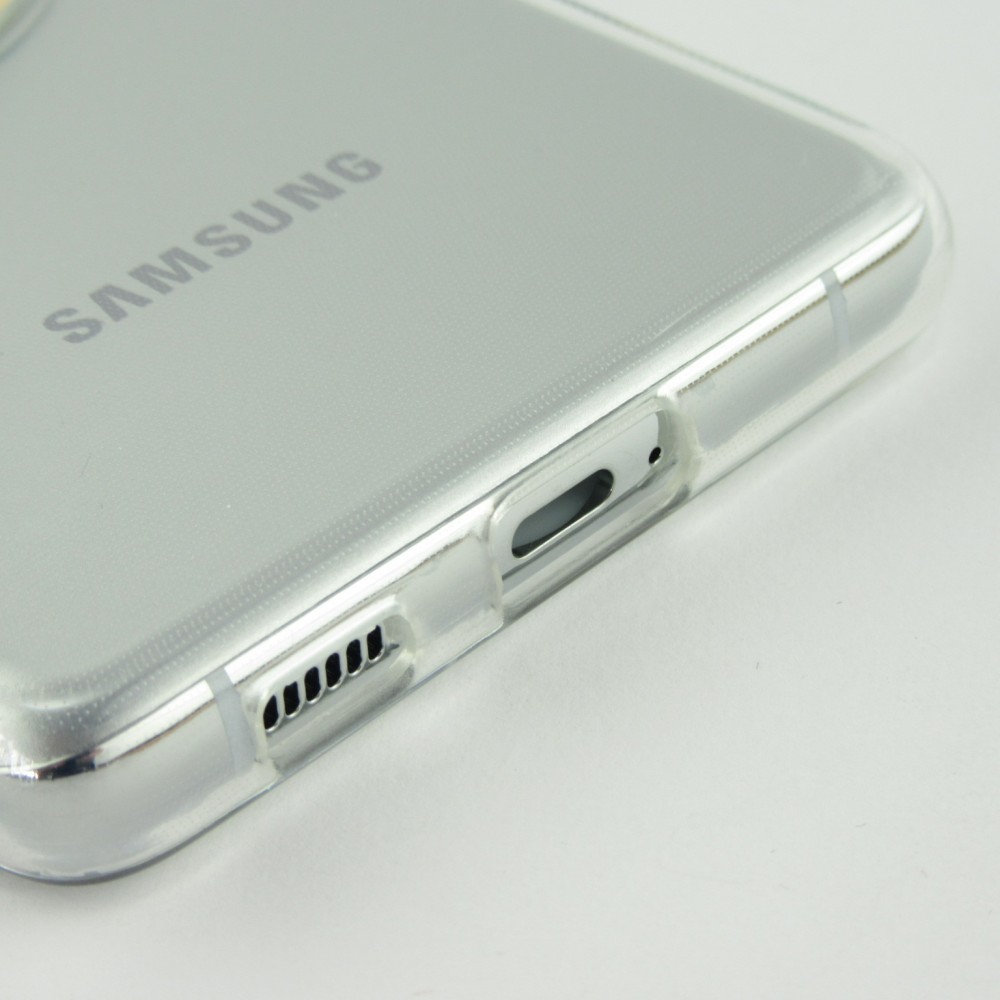 Hülle Samsung Galaxy S22 - mit Kamera-Slider und Ring blau