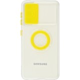 Coque Samsung Galaxy S21+ 5G - Caméra clapet avec anneau jaune