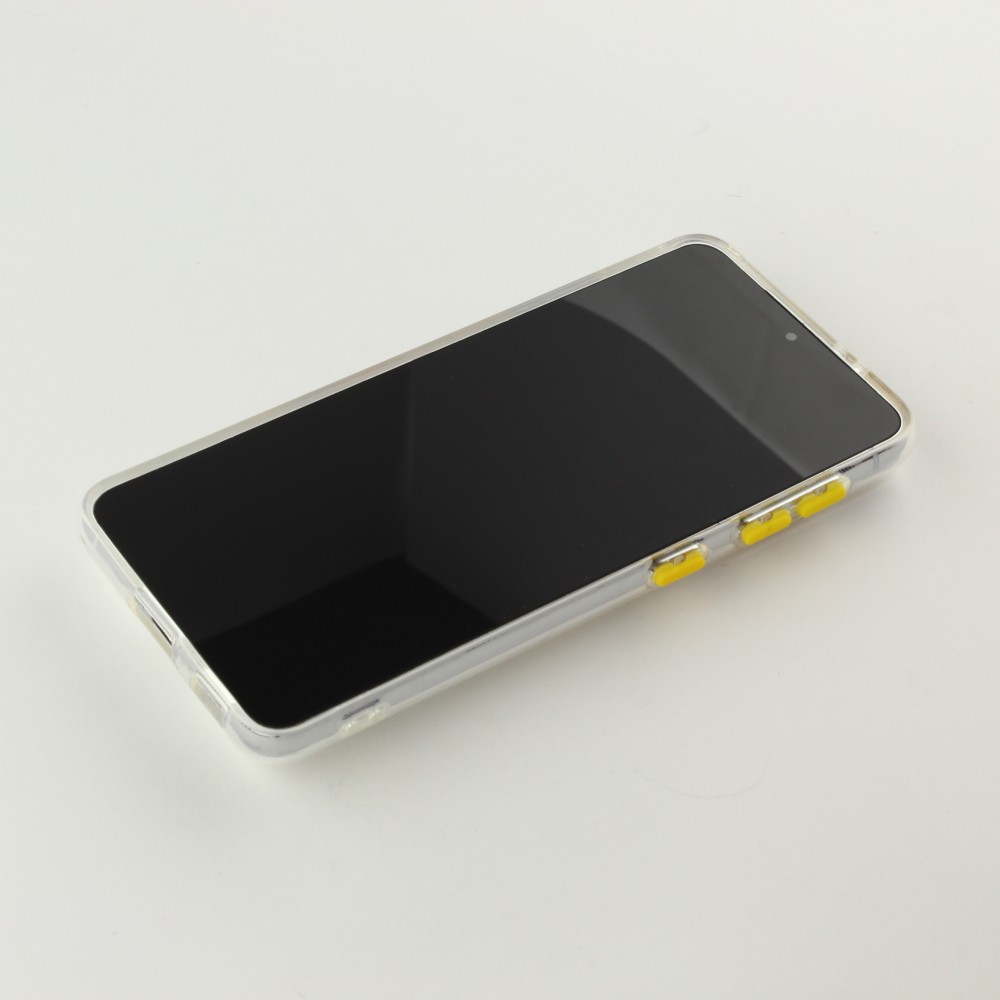 Coque Samsung Galaxy S21+ 5G - Caméra clapet avec anneau jaune