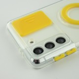 Coque Samsung Galaxy S22+ - Caméra clapet avec anneau jaune