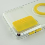 Coque Samsung Galaxy S21+ 5G - Caméra clapet avec anneau jaune