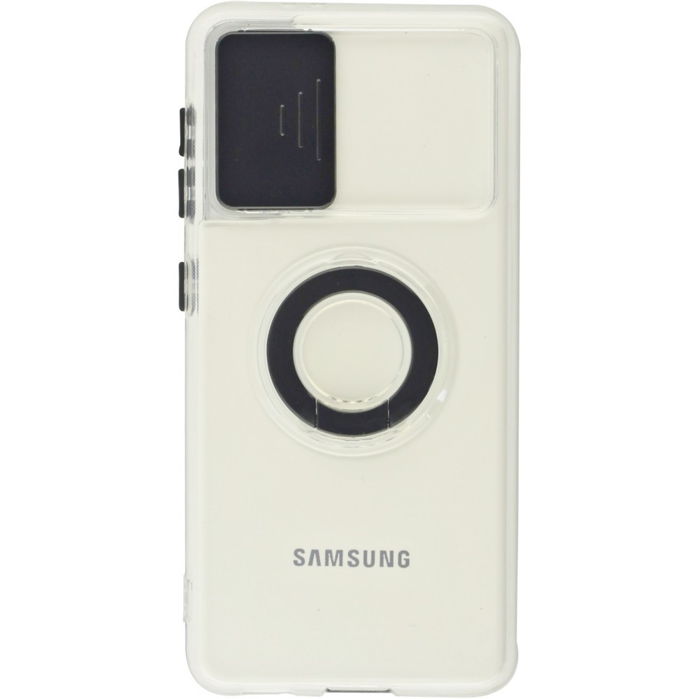 Coque Samsung Galaxy S21 5G - Caméra clapet avec anneau - Noir
