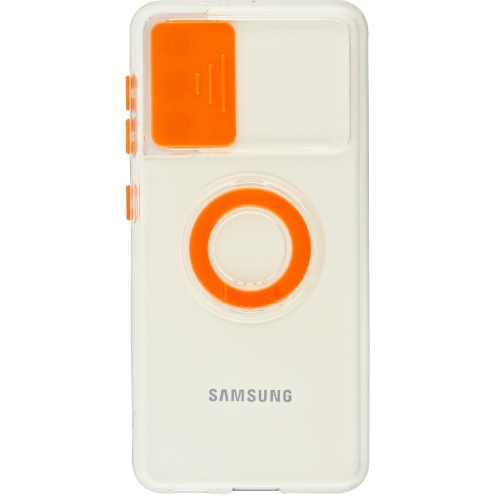 Coque Samsung Galaxy S21+ 5G - Caméra clapet avec anneau - Orange