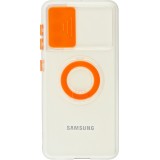 Coque Samsung Galaxy S22+ - Caméra clapet avec anneau - Orange