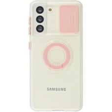 Hülle Samsung Galaxy S21+ 5G - mit Kamera-Slider und Ring - Rosa