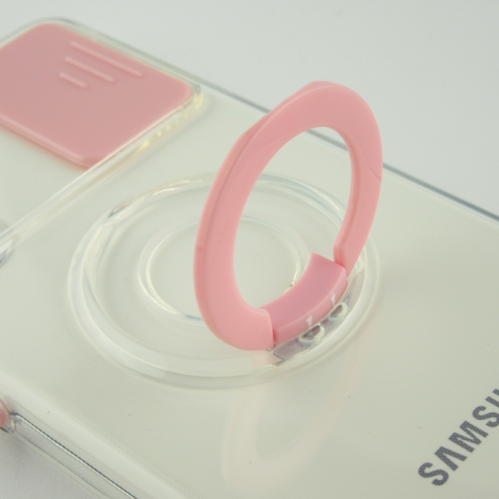 Hülle Samsung Galaxy S22 - mit Kamera-Slider und Ring - Rosa