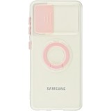 Hülle Samsung Galaxy S22 - mit Kamera-Slider und Ring - Rosa