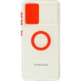 Coque Samsung Galaxy S22 - Caméra clapet avec anneau - Rouge