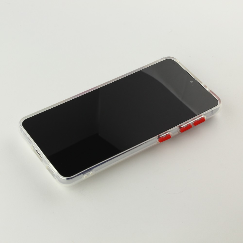 Hülle Samsung Galaxy S22 - mit Kamera-Slider und Ring - Rot