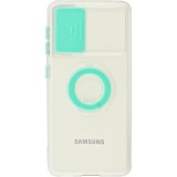 Coque Samsung Galaxy S21+ 5G - Caméra clapet avec anneau - Turquoise