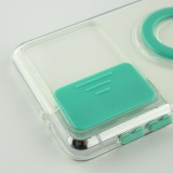 Coque Samsung Galaxy S21+ 5G - Caméra clapet avec anneau - Turquoise