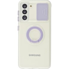 Hülle Samsung Galaxy S21 5G - mit Kamera-Slider und Ring - Violett