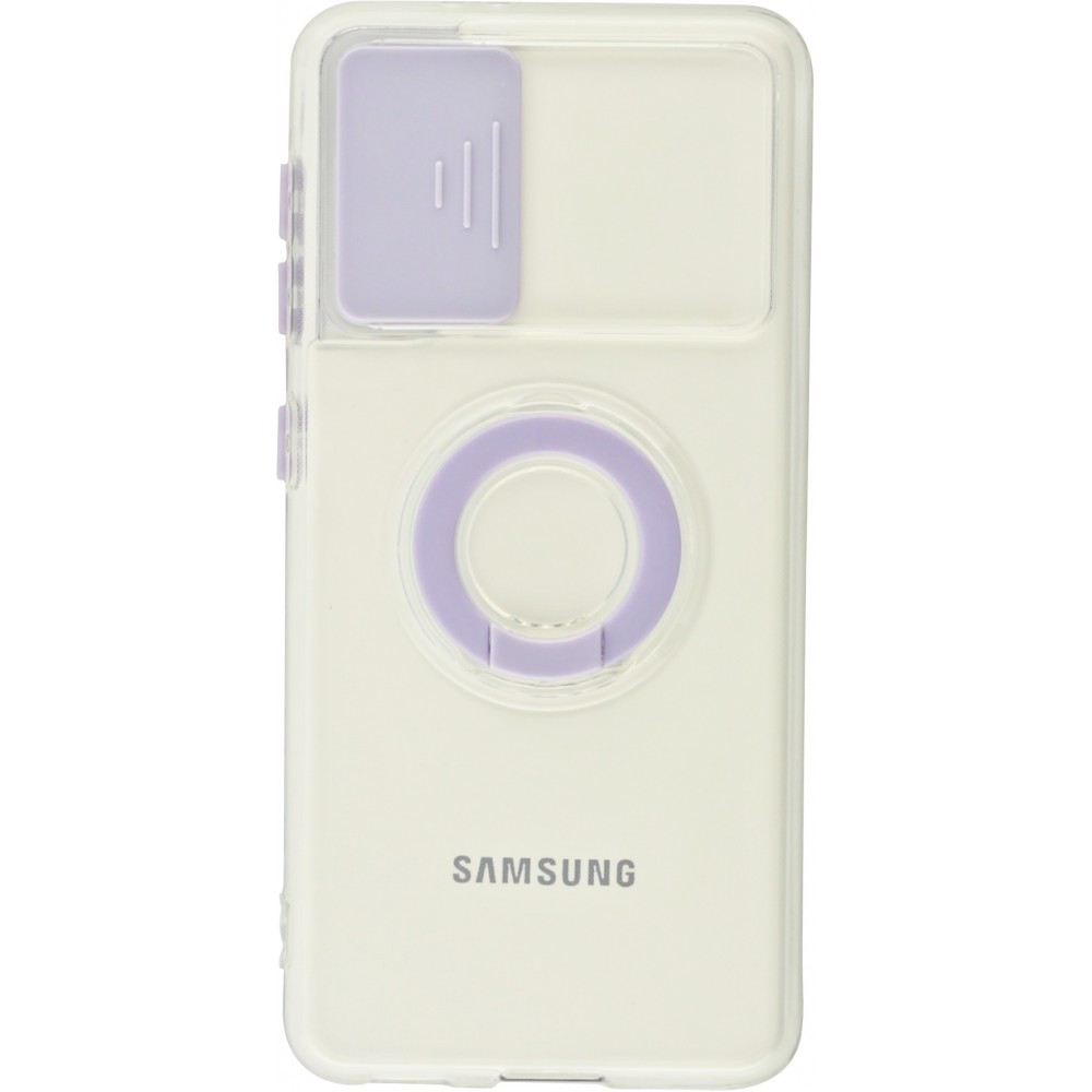 Hülle Samsung Galaxy S22 - mit Kamera-Slider und Ring - Violett
