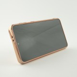 Hülle Samsung Galaxy S21 5G - Gummi Bronze mit Ring - Rosa