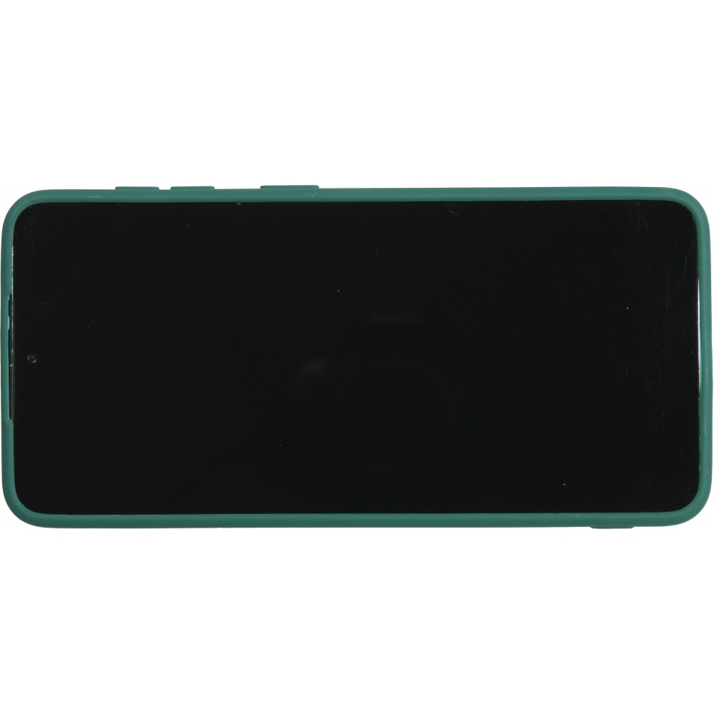 Coque Samsung Galaxy S21 5G - Silicone Mat Coeur doré - Vert foncé