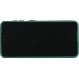 Coque Samsung Galaxy S21 5G - Silicone Mat Coeur doré - Vert foncé