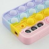 Coque Samsung Galaxy S21 5G - Silicone jeu éclate bulles anti-stress arc-en-ciel