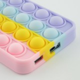 Coque Samsung Galaxy S21 5G - Silicone jeu éclate bulles anti-stress arc-en-ciel