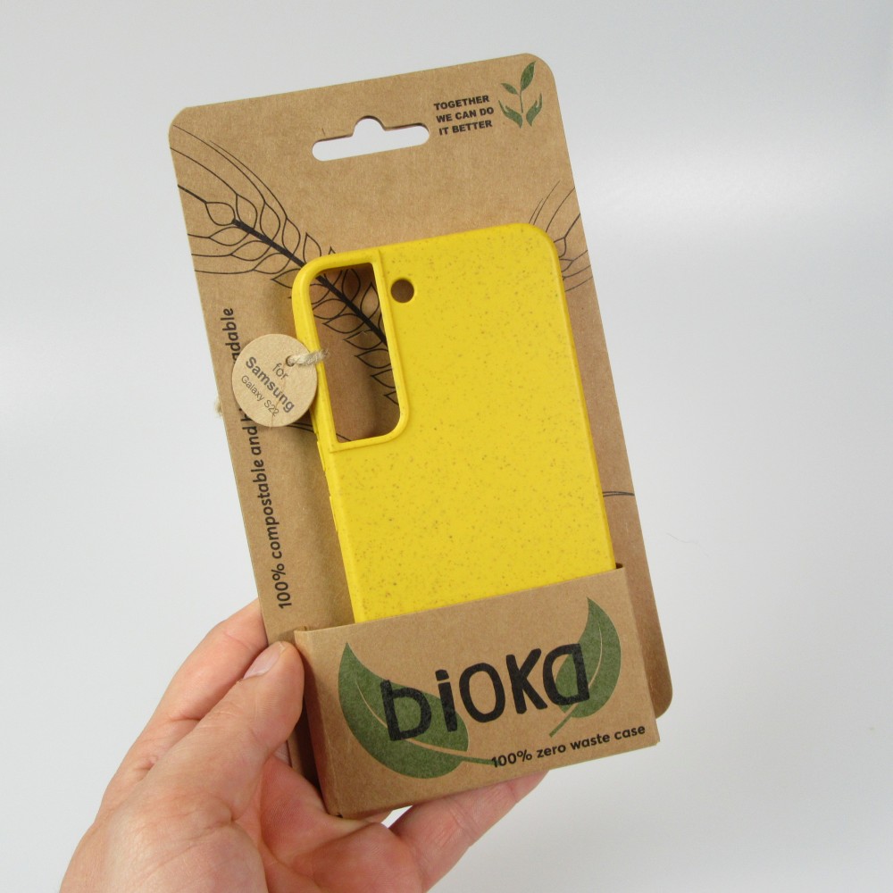 Galaxy S21 FE 5G Case Hülle - Bioka Biologisch Abbaubar Eco-Friendly Kompostierbar - Gelb