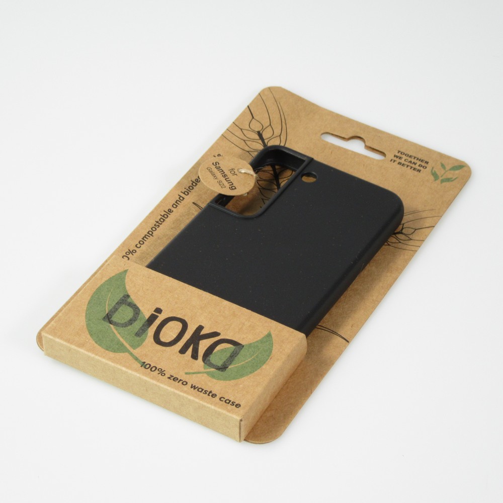 Coque Samsung Galaxy S22+ - Bioka biodégradable et compostable Eco-Friendly - Noir