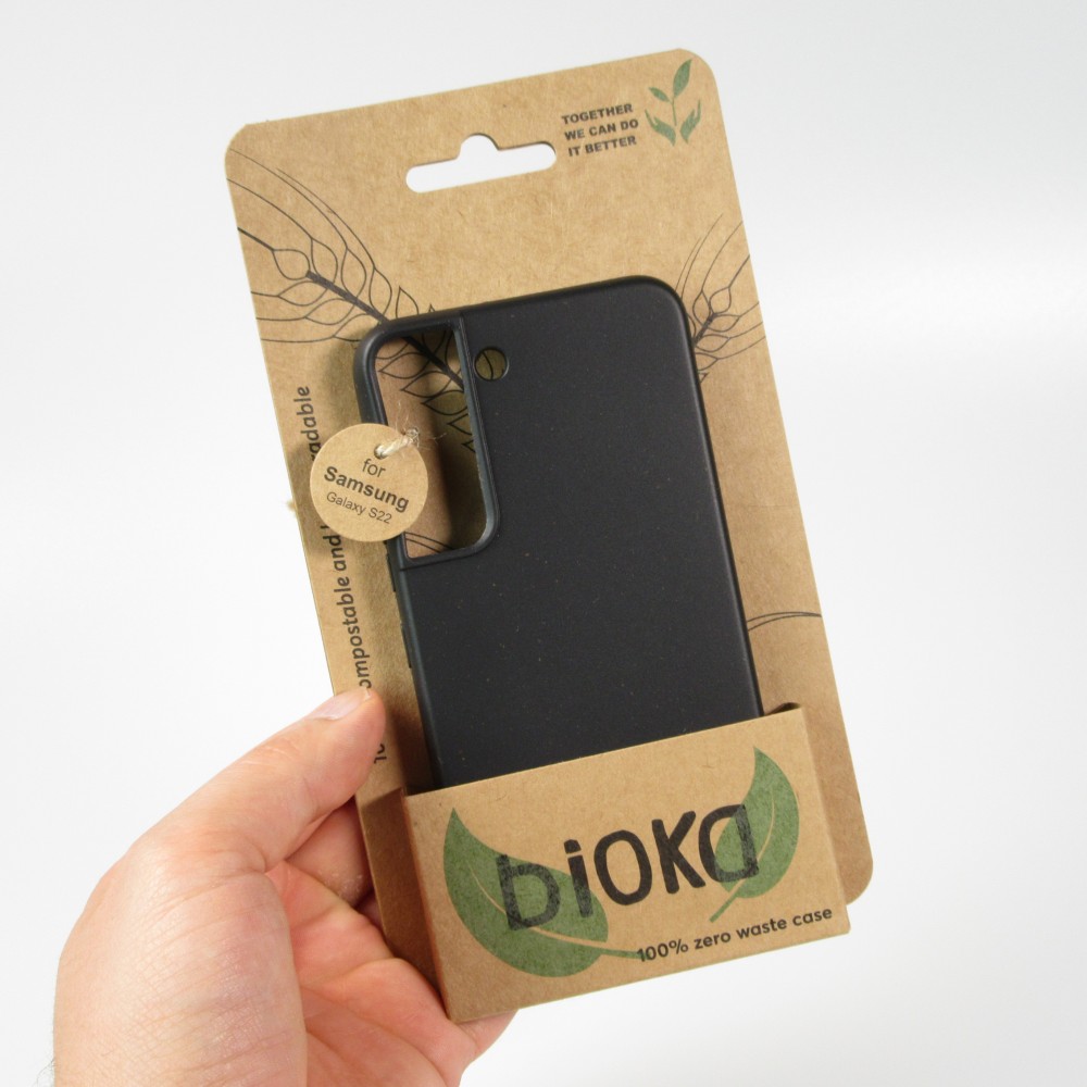 Coque Samsung Galaxy S22 - Bioka biodégradable et compostable Eco-Friendly - Noir