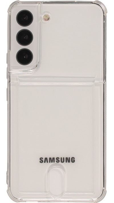 Coque Samsung Galaxy S21 FE 5G - Gel Bumper Porte-carte - Transparent