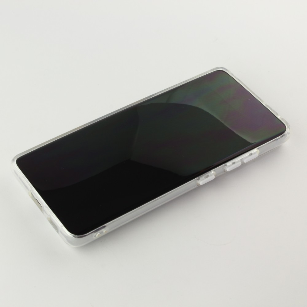 Hülle Samsung Galaxy S22 Ultra - mit Kamera-Slider und Ring - Weiss