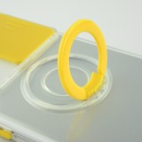 Coque Samsung Galaxy S22 Ultra - Caméra clapet avec anneau jaune