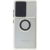 Coque Samsung Galaxy S22 Ultra - Caméra clapet avec anneau - Noir