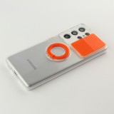 Coque Samsung Galaxy S21 Ultra 5G - Caméra clapet avec anneau - Orange