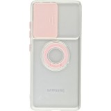 Coque Samsung Galaxy S21 Ultra 5G - Caméra clapet avec anneau - Rose