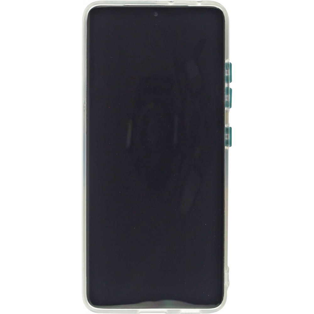 Hülle Samsung Galaxy S21 Ultra 5G - mit Kamera-Slider und Ring - Dunkelgrün
